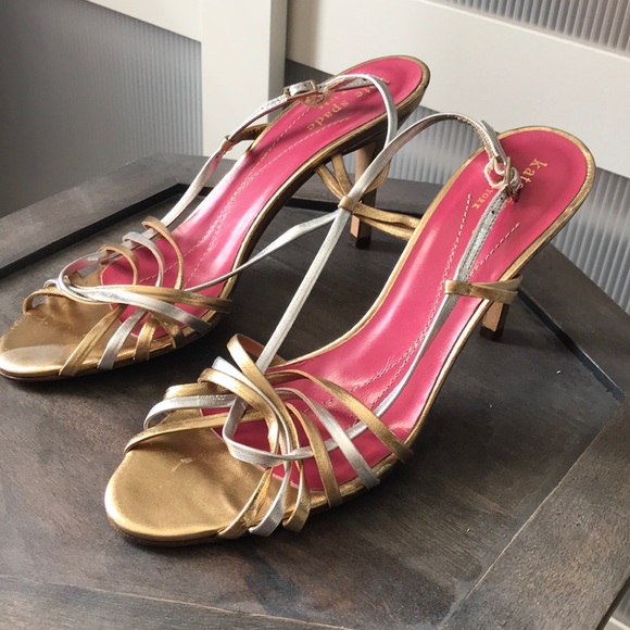 kate spade Shoes Hour Sale Kate Spade Gold Silver Heels Made In